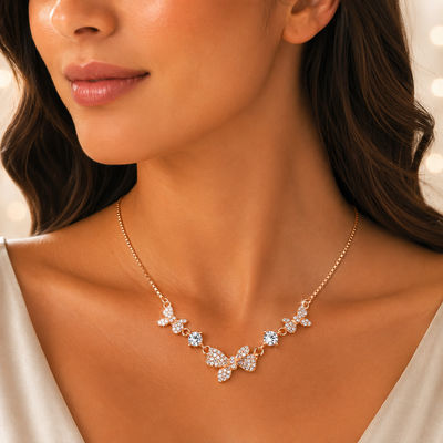 The Butterfly Garden Cluster Necklace